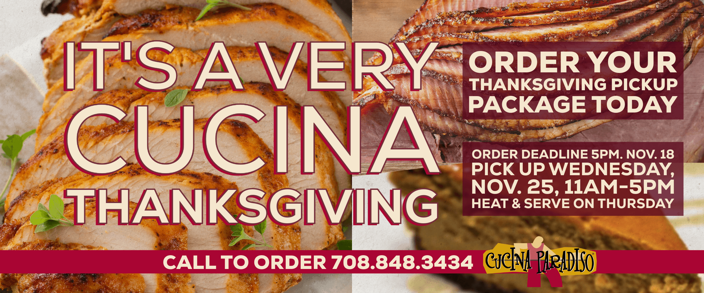 It's a Very Cucina Tnaksgiving Page Header Image - Desktop
